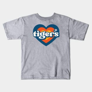 Vintage Tigers School Spirit // High School Football Mascot // Go Tigers Retro Kids T-Shirt